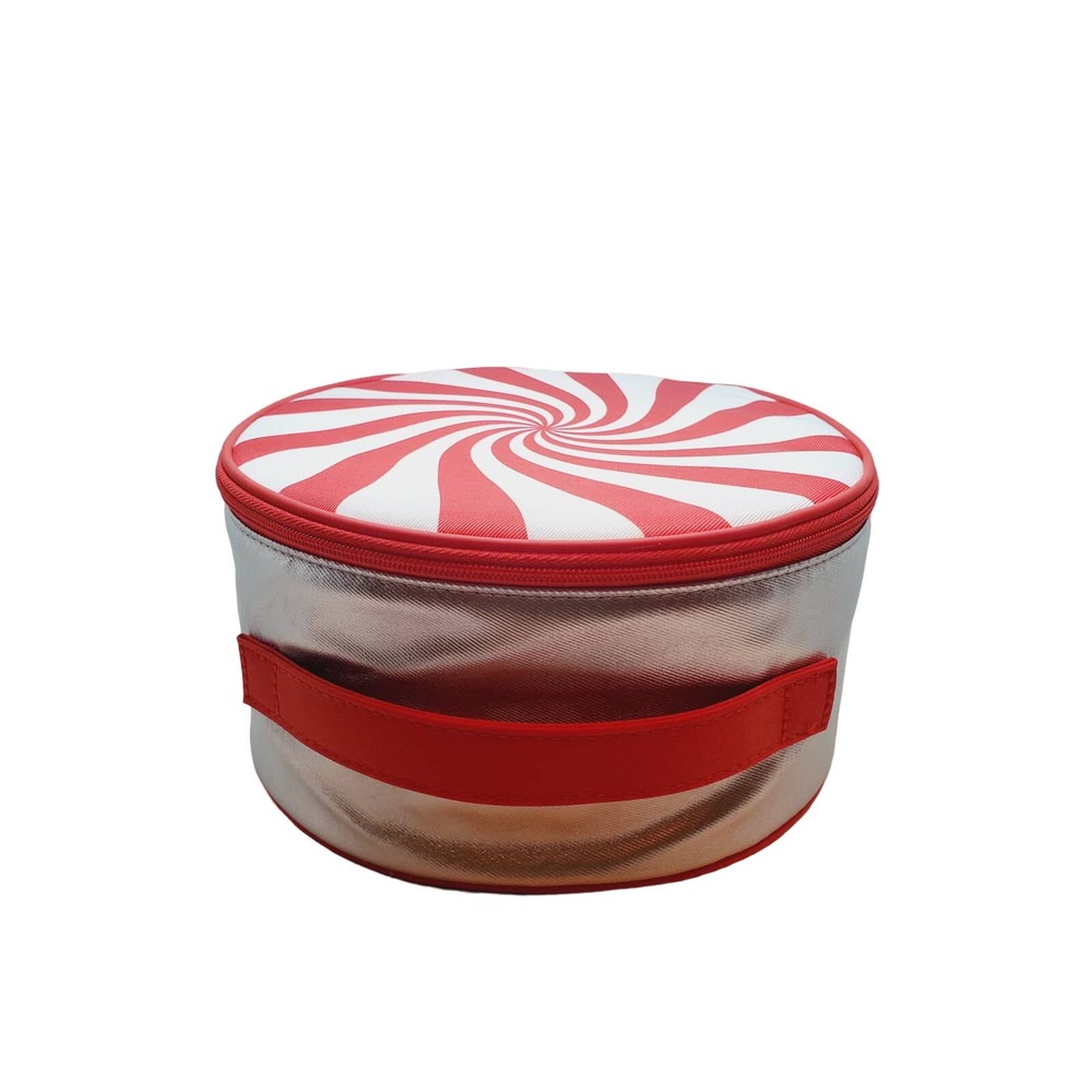 Clinique Round Makeup Bag With Handle And Zipper Closure - Picture 3 of 4